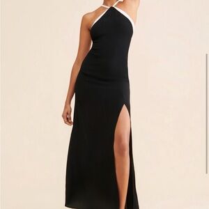 Halter Slit Maxi Dress